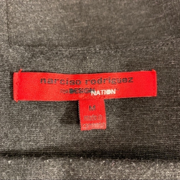 Narciso Rodríguez X Design Nation Open Neck Black/Charcoal Gray Dress M - Picture 3 of 4